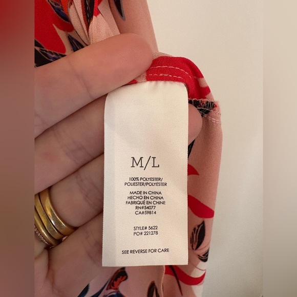 Cabi Floral Open-Front Kimono, style 5622, M/L - Picture 3 of 5